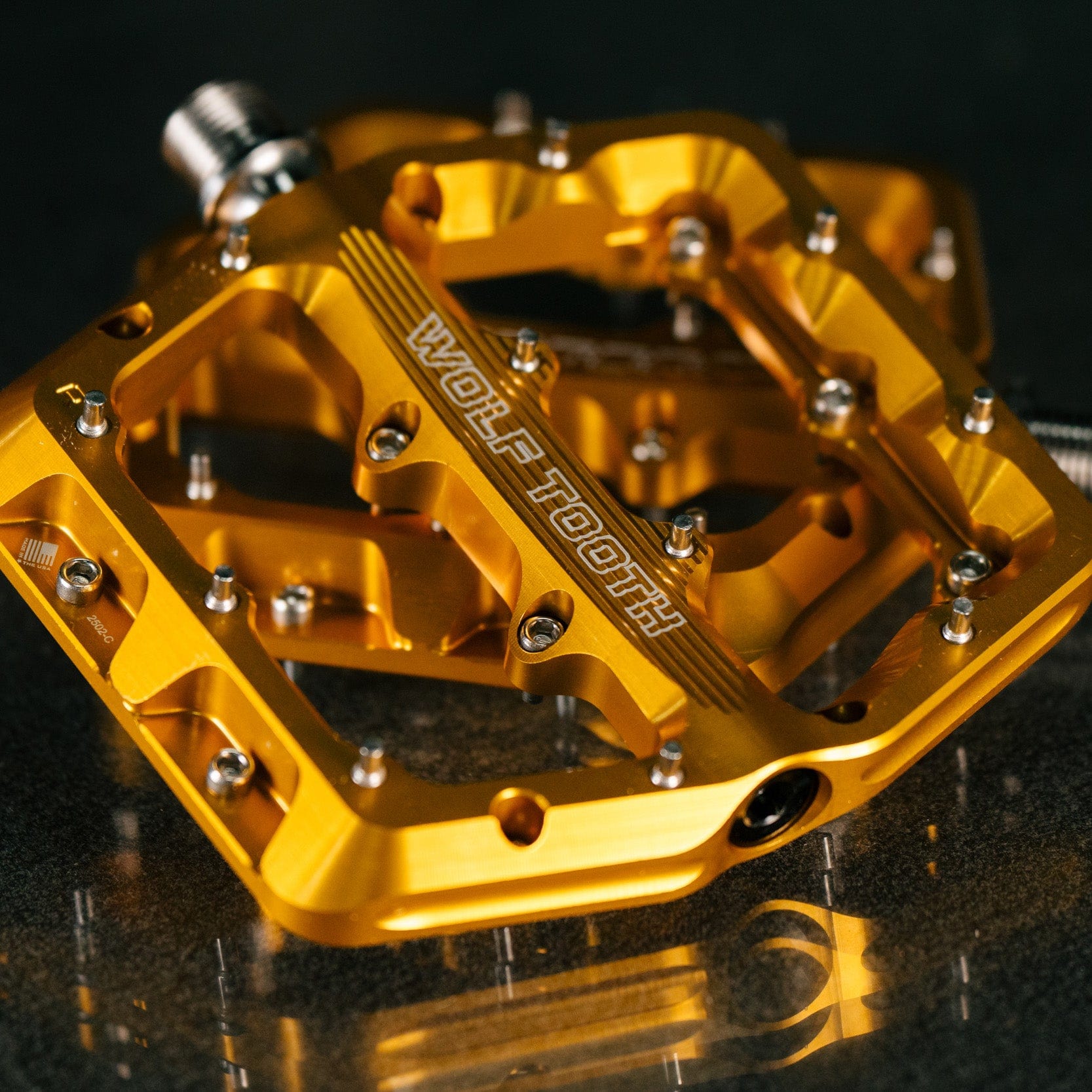 Gold Lowrider Bicycle Pedals Flat Pedals  Wolf Tooth Components