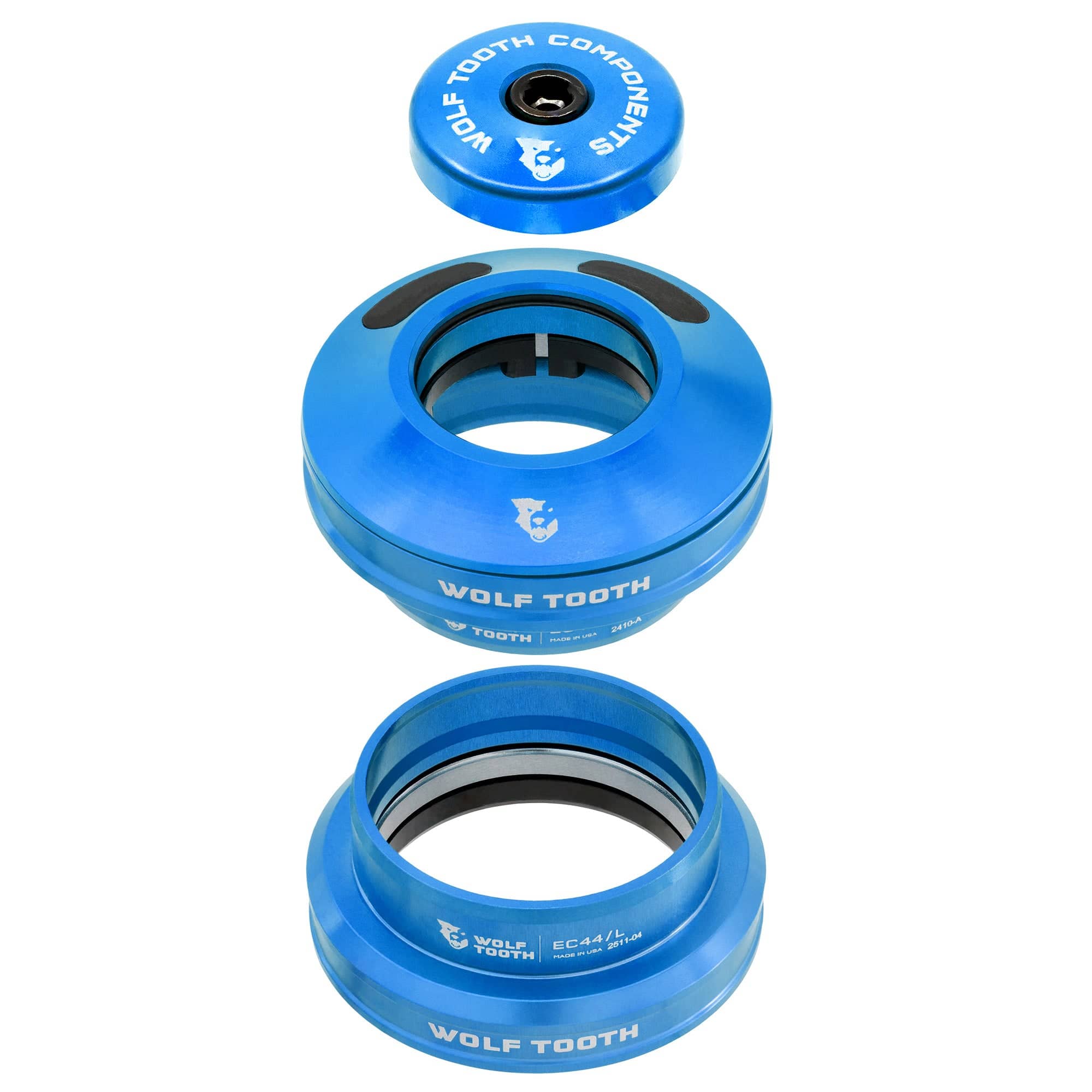 EC44 Upper & Lower Set / Blue Wolf Tooth Premium EC44 Aero Headset for Semi-Internal Routing