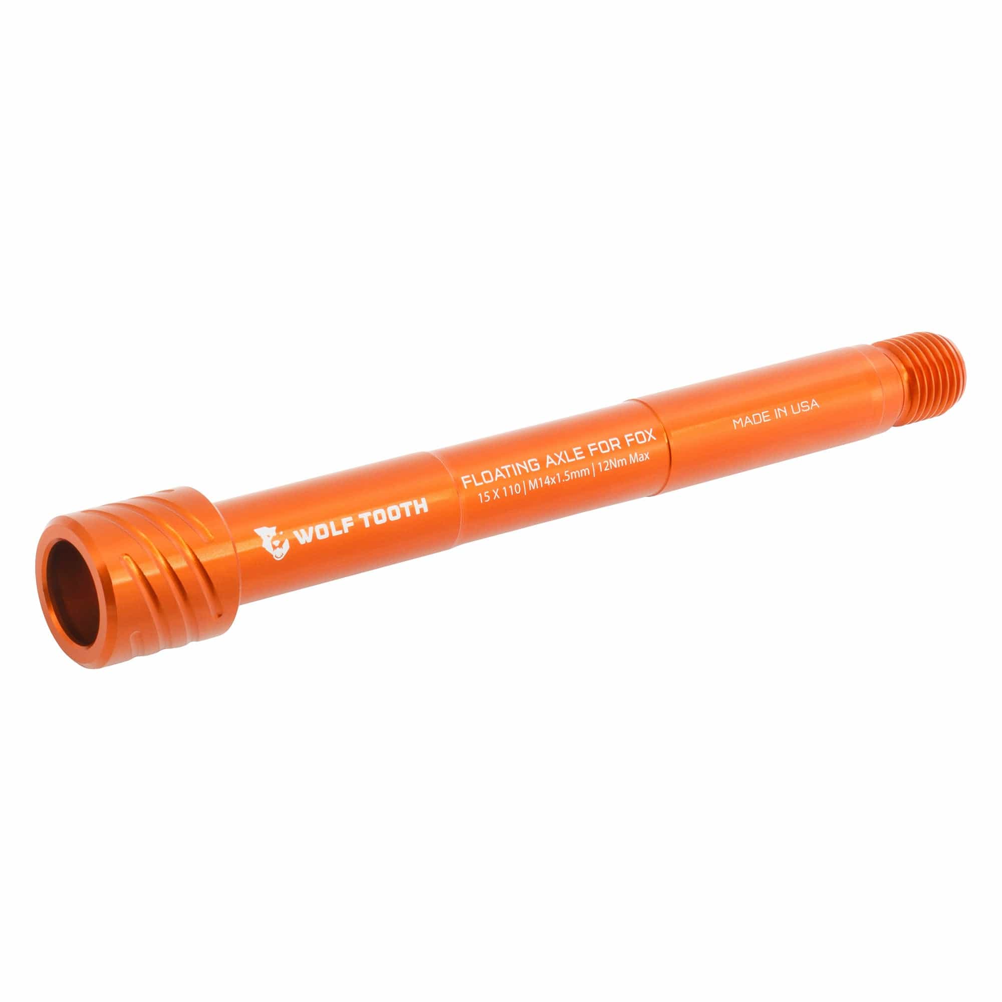 Orange Floating Axle for Fox Suspension Forks