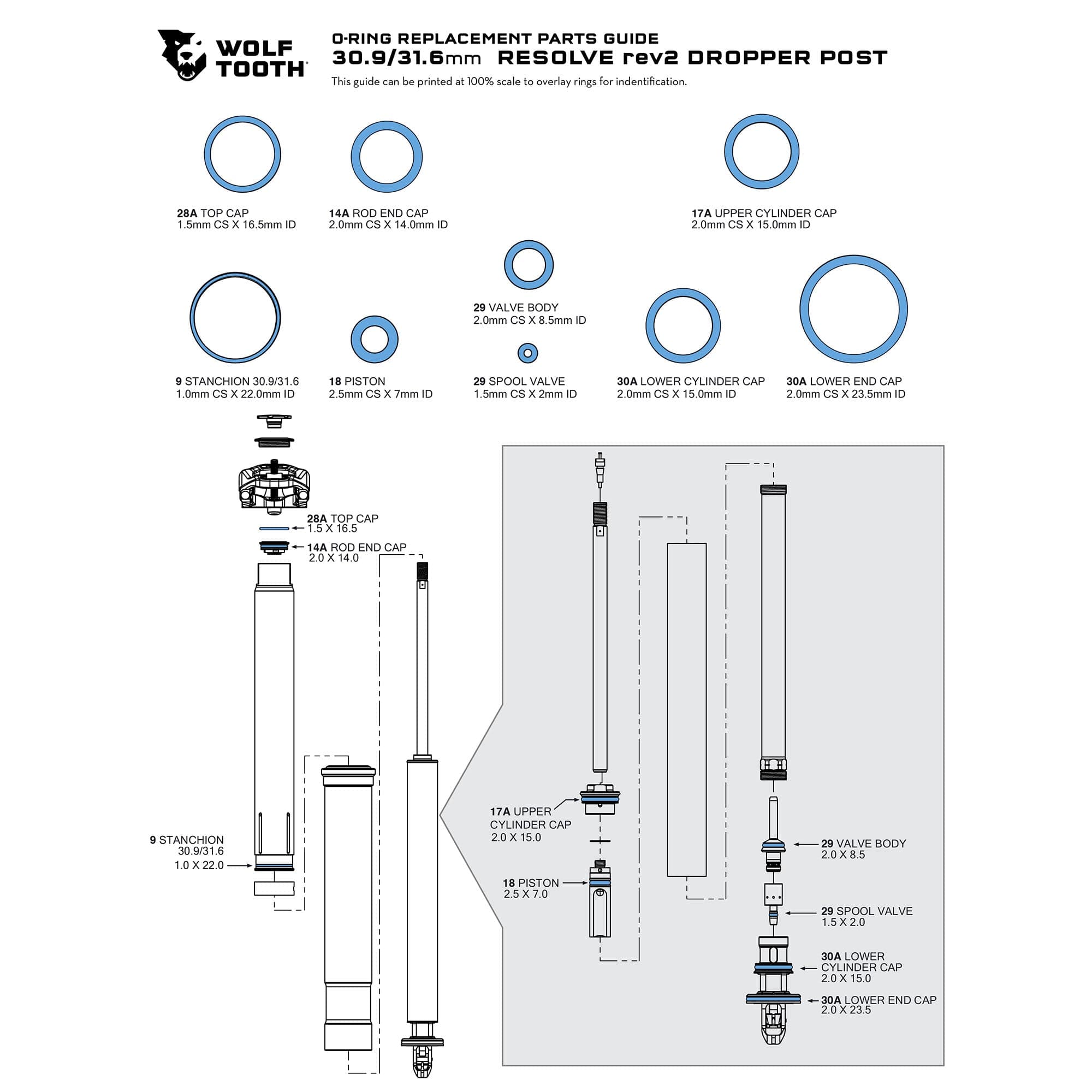 Resolve Dropper Post Replacement Parts