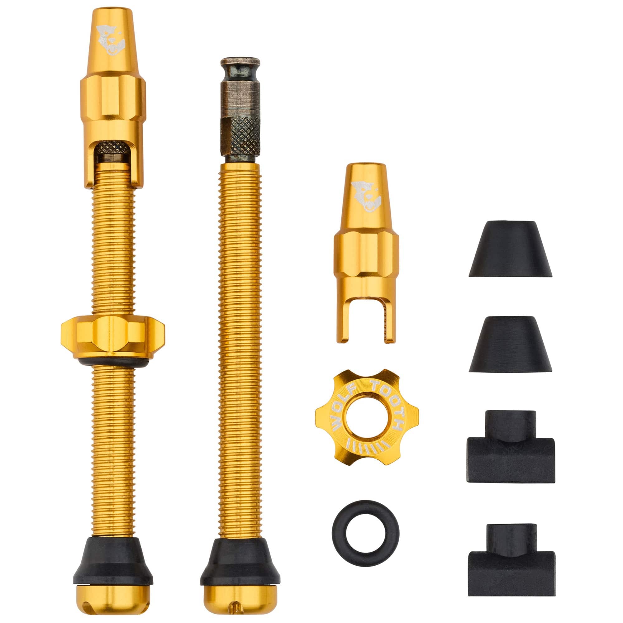 60mm / Gold Tubeless Valve Stem Kit for Clik Valve