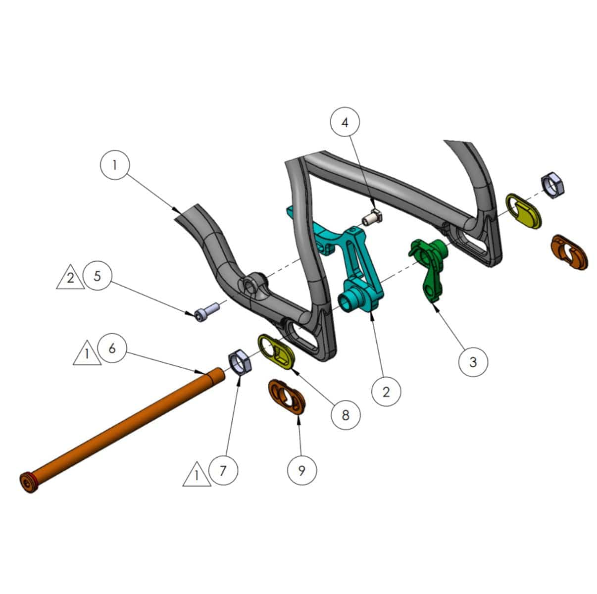 11. Tuning Chip Dropout Geared Conversion Kit for Post Mount Brakes Tuning Chip™ Dropout Replacement Parts