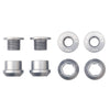 Aluminum / Raw Silver Set of 4 Chainring Bolts+Nuts for 1X