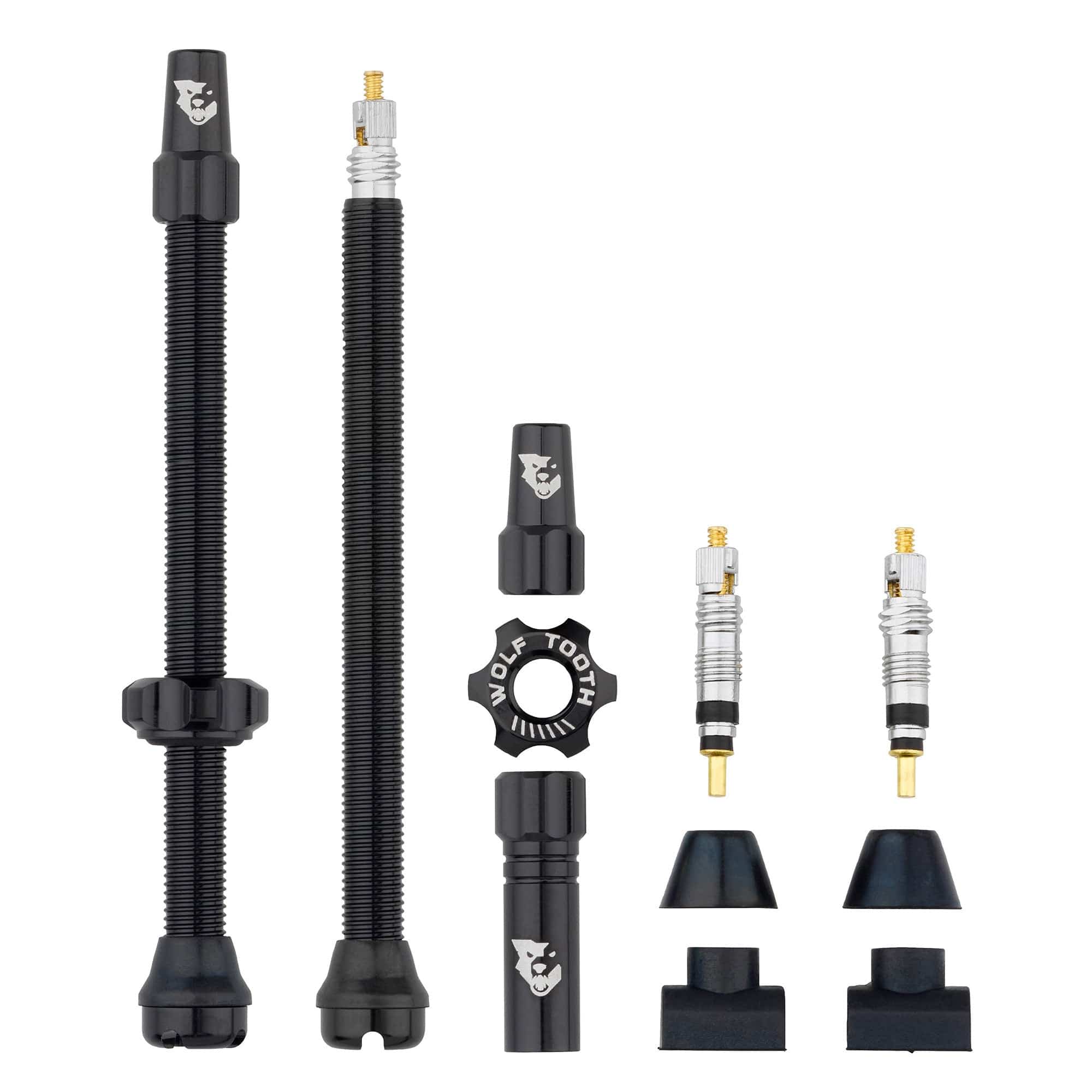 80mm / Black Tubeless Presta Valve Stem Kit