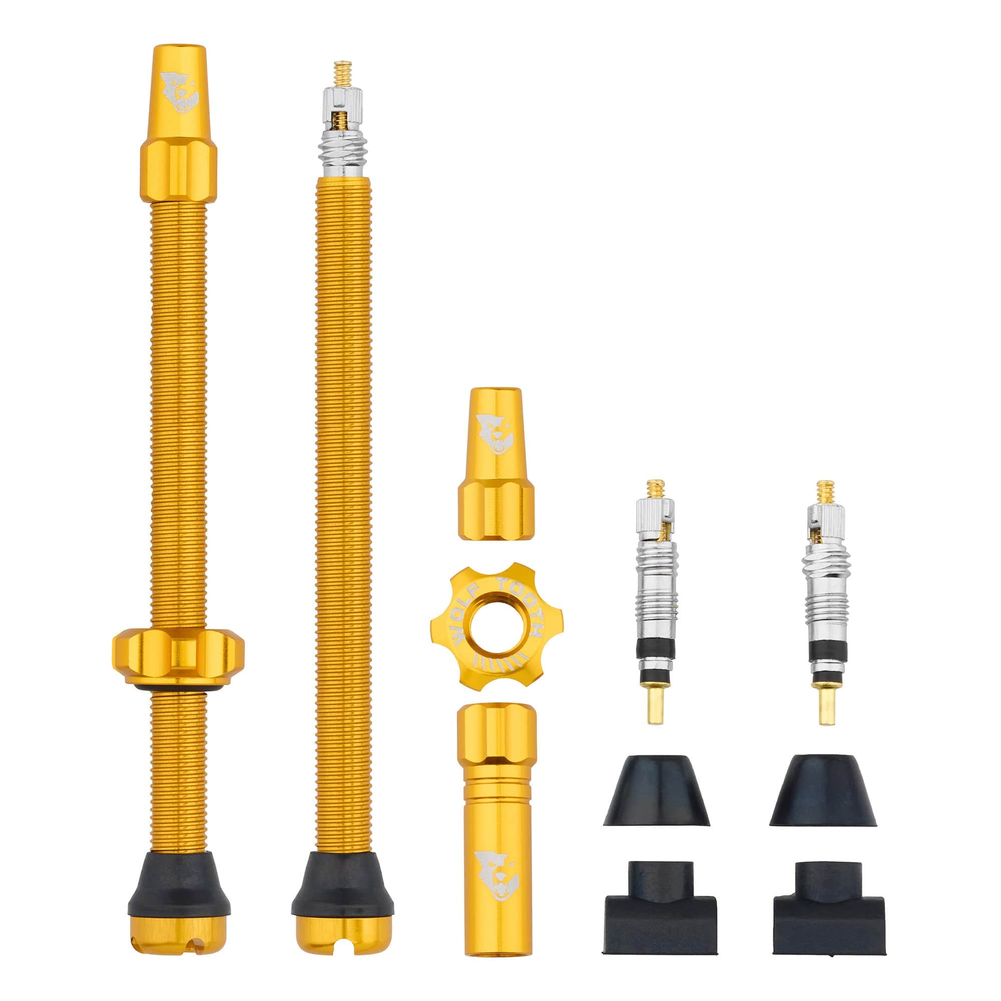 80mm / Gold Tubeless Presta Valve Stem Kit
