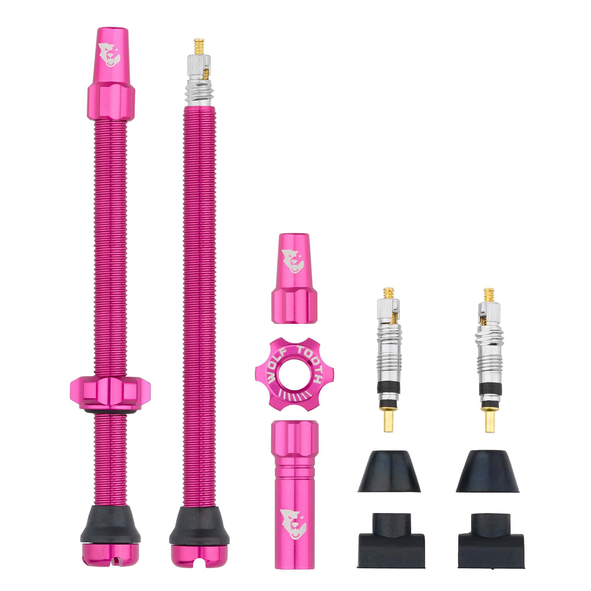 80mm / Pink Tubeless Presta Valve Stem Kit