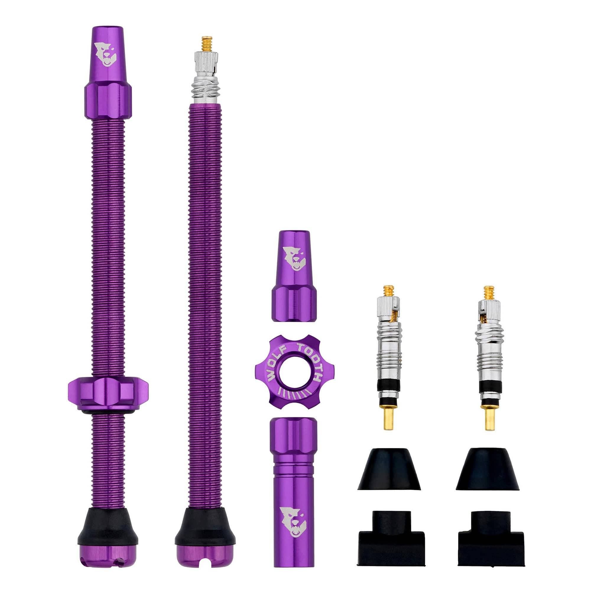 80mm / Ultraviolet Purple Tubeless Presta Valve Stem Kit