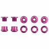 Aluminum / Purple Set of 5 Chainring Bolts+Nuts for 1X