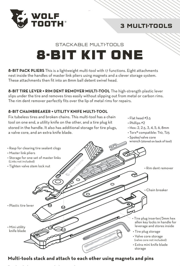 Black Bolt for 8-Bit Pack Pliers 8-Bit Kit One
