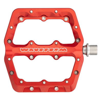 Large / Red / Standard 4.5mm Waveform Aluminum Pedals