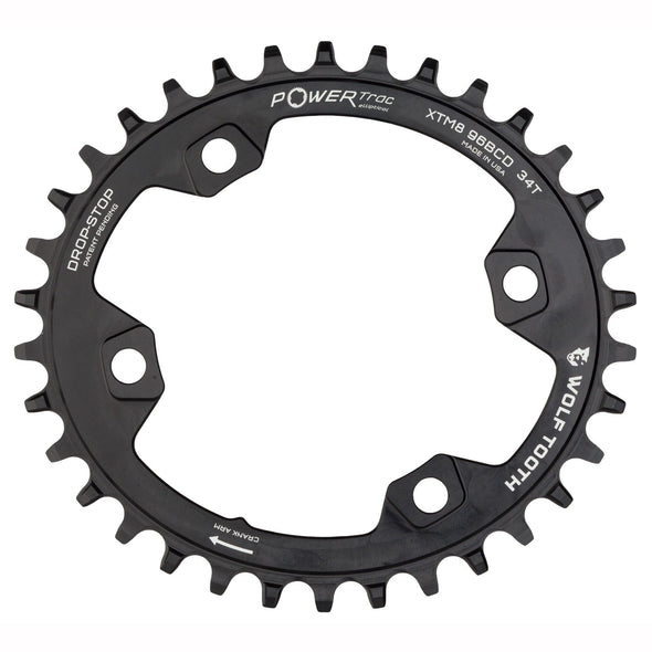 Drop-Stop A / 34T Oval 96 mm BCD Chainrings for Shimano XT M8000 and SLX M7000