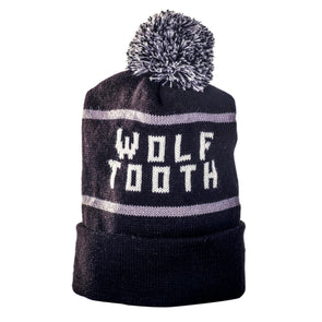 One Size / Black Wolf Tooth Pom Stocking Hat