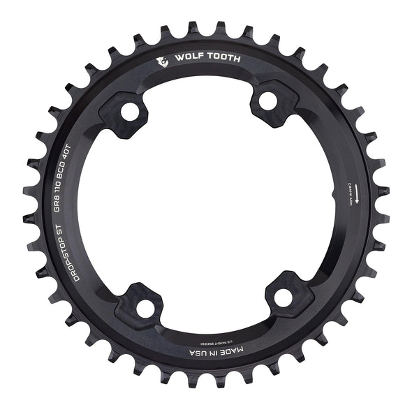 Drop-Stop ST / 40T 110 BCD Asymmetric 4-Bolt Chainrings for Shimano GRX Cranks