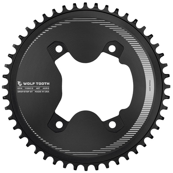 Drop-Stop ST / 46T 110 BCD Asymmetric 4-Bolt Chainrings for Shimano GRX Cranks