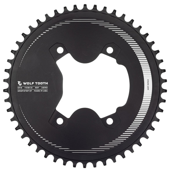 Drop-Stop ST / 50T 110 BCD Asymmetric 4-Bolt Chainrings for Shimano GRX Cranks