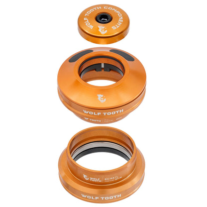EC44 Upper & Lower Set / Orange Wolf Tooth Premium EC44 Aero Headset for Semi-Internal Routing