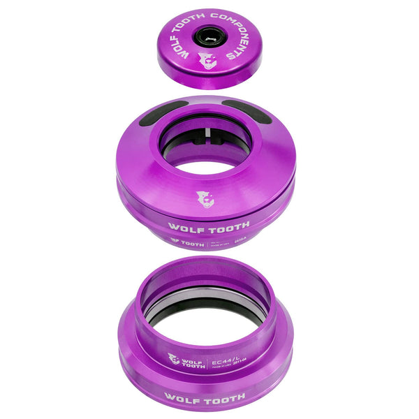 WOLF TOOTH EC44/40 ヘッドセット下部 パープル Wolf Tooth Premium EC44 Aero Headset for Semi-Internal Routing