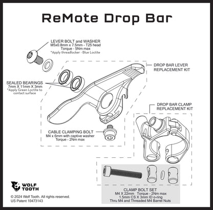 ReMote Drop Bar Replacement Parts