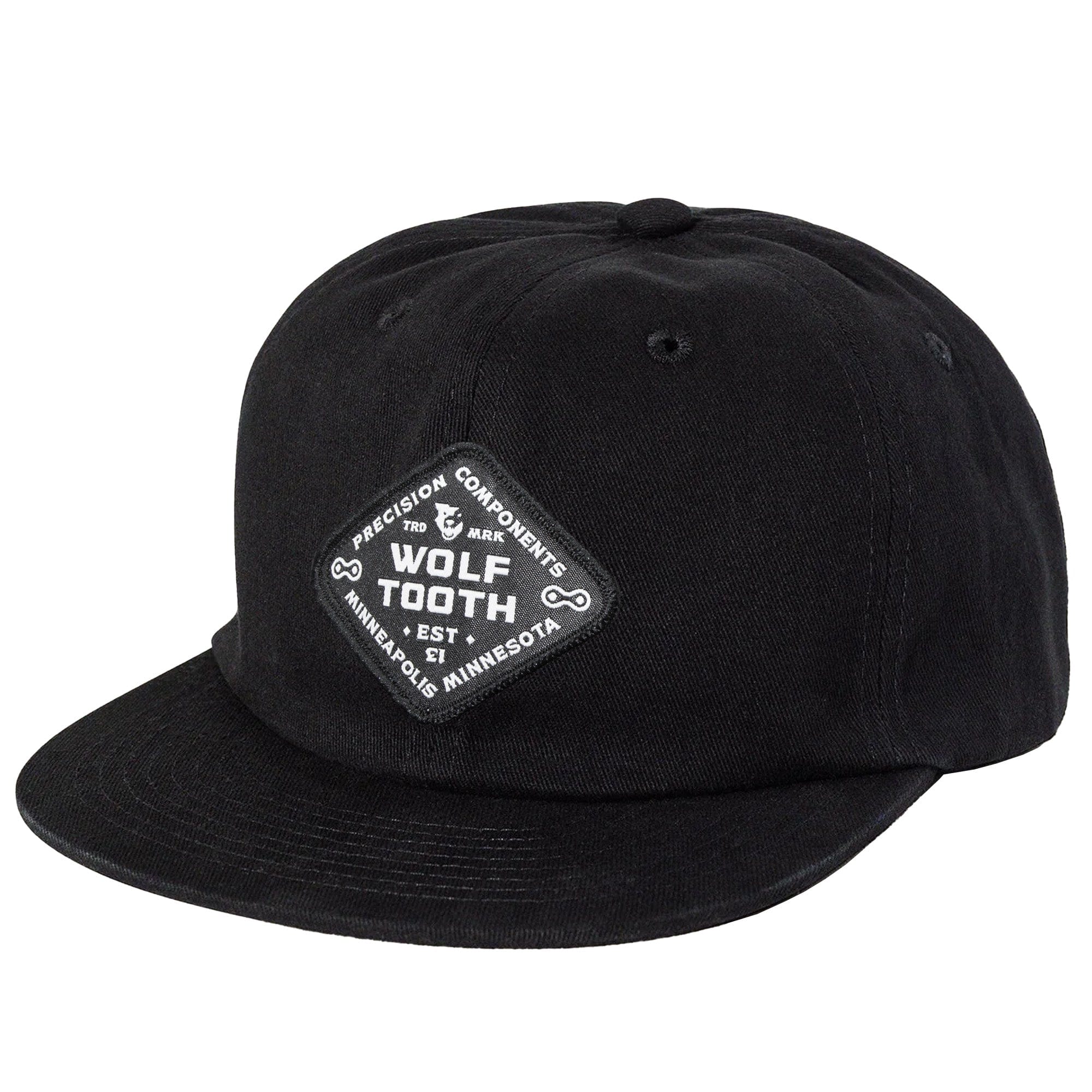 One Size / Black Wolf Tooth Locked in Cotton Twill Cap