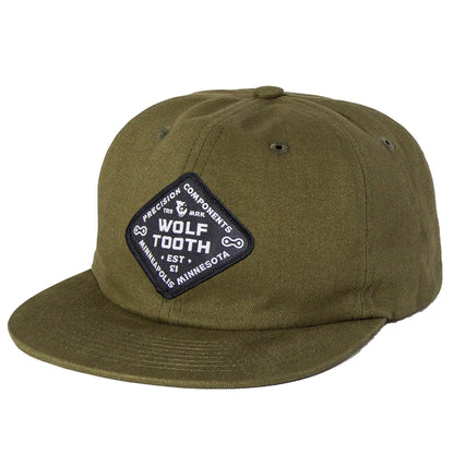 One Size / Olive Wolf Tooth Locked in Cotton Twill Cap