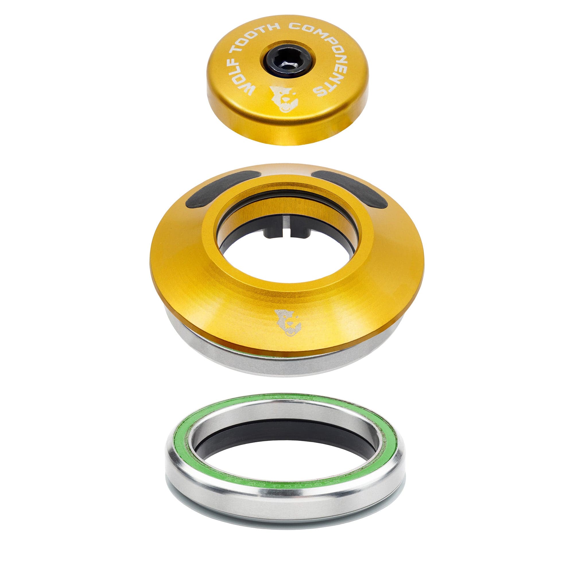 IS52 Upper & Lower Set / Gold Wolf Tooth Premium IS52 Aero Headset for Semi-Internal Routing