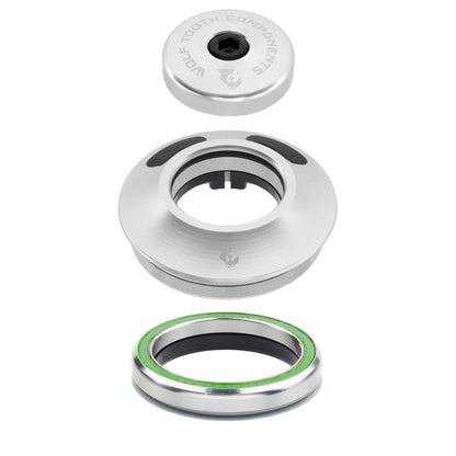 IS52 Upper & Lower Set / Raw Silver Wolf Tooth Premium IS52 Aero Headset for Semi-Internal Routing