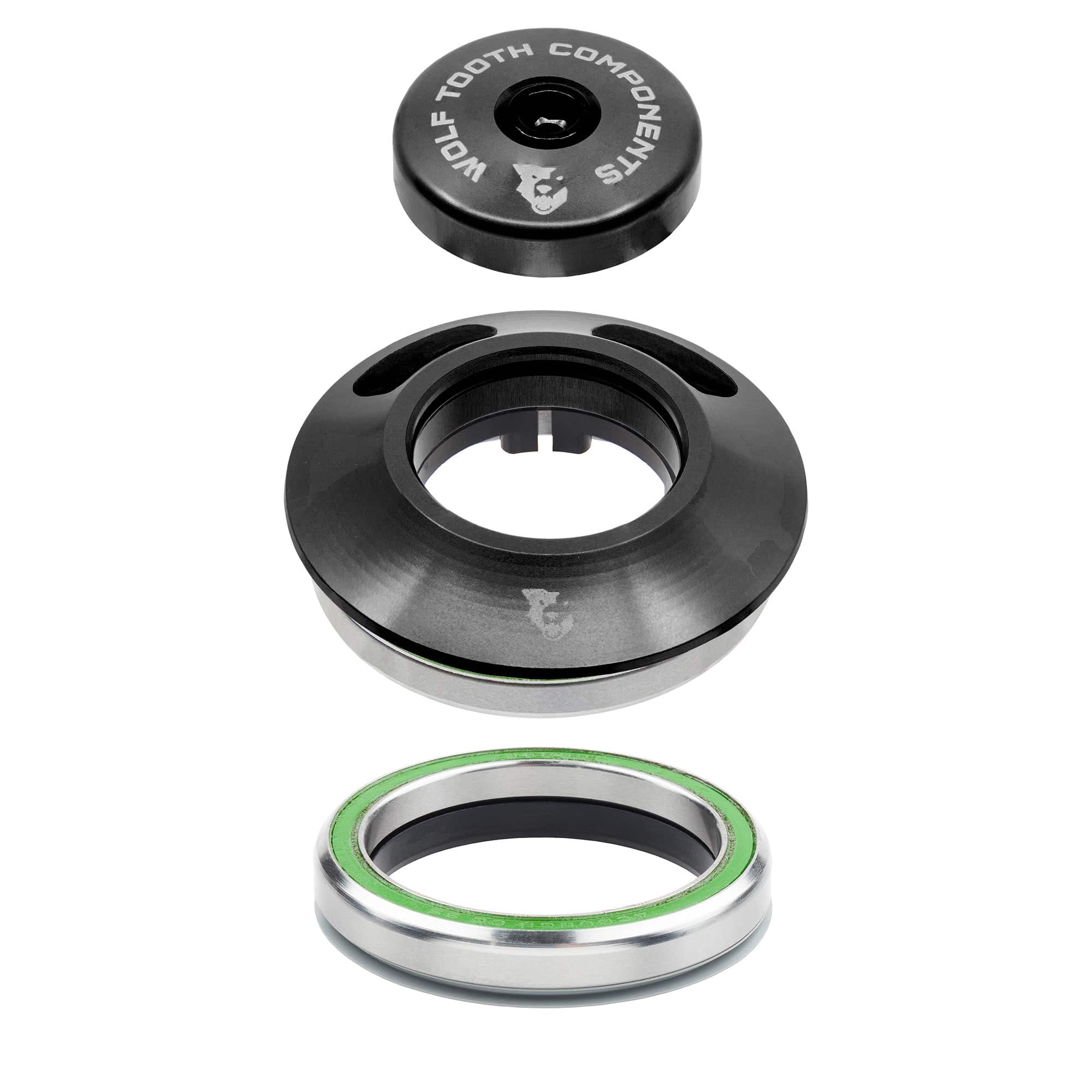 IS52 Upper & Lower Set / Black Wolf Tooth Premium IS52 Aero Headset for Semi-Internal Routing