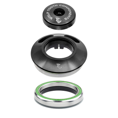 IS52 Upper & Lower Set / Black Wolf Tooth Premium IS52 Aero Headset for Semi-Internal Routing