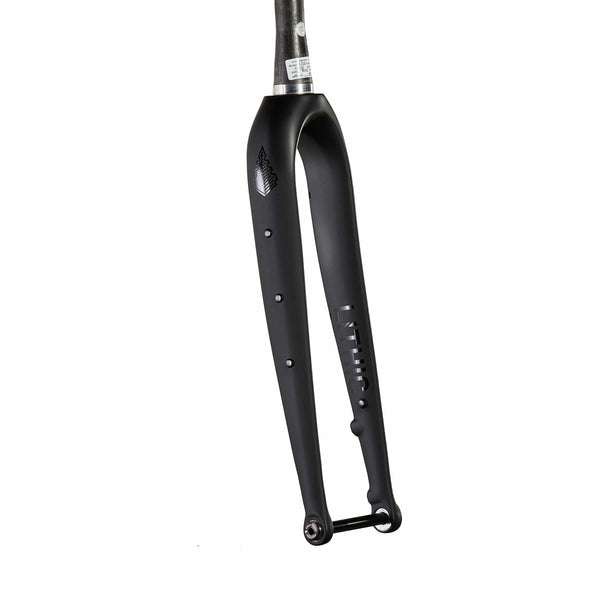 Black with Black Decals Lithic Carbon Gravel Fork