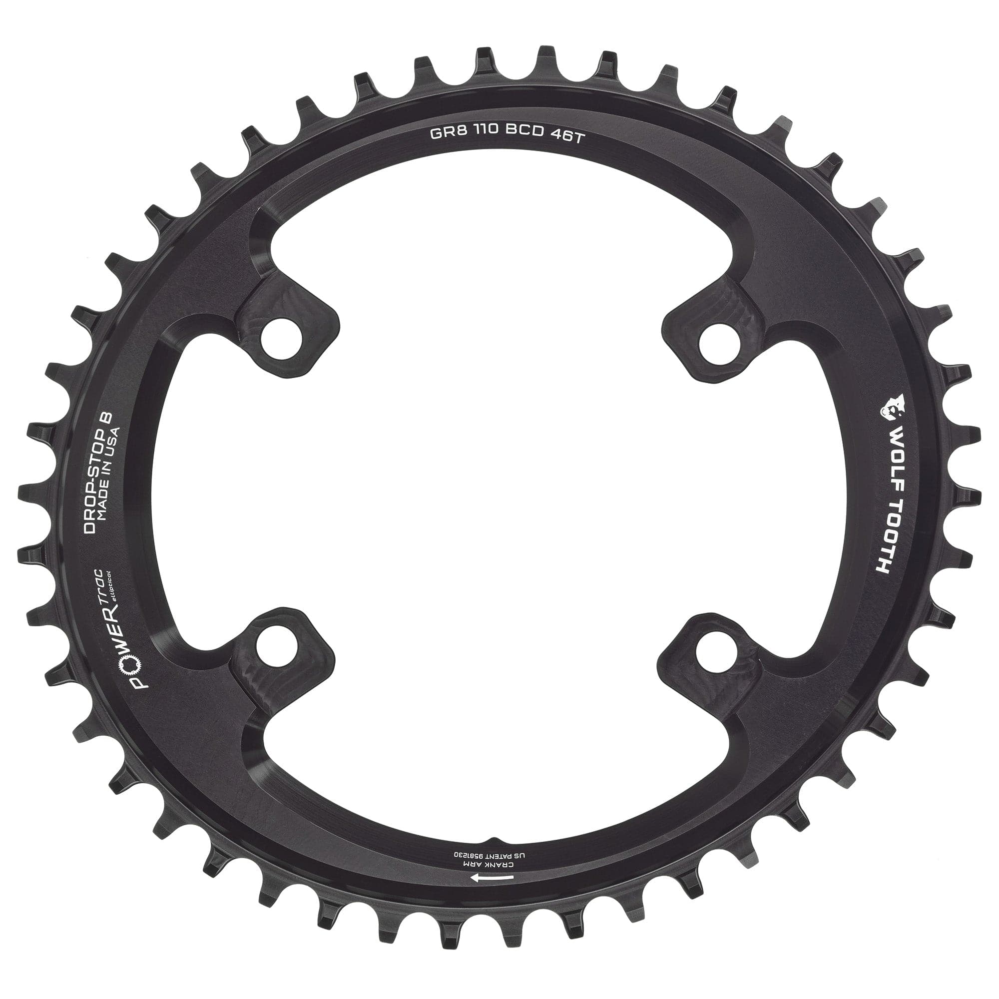 Oval 110 BCD Asymmetric 4-Bolt Chainrings for Shimano GRX Cranks