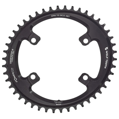 Oval 110 BCD Asymmetric 4-Bolt Chainrings for Shimano GRX Cranks