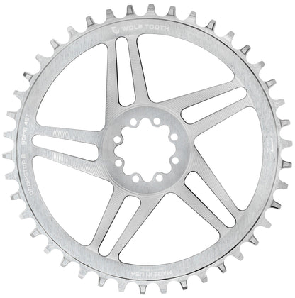 Drop-Stop B / 42T Direct Mount Chainrings for SRAM 8-Bolt Gravel / Road Cranks - Raw Silver