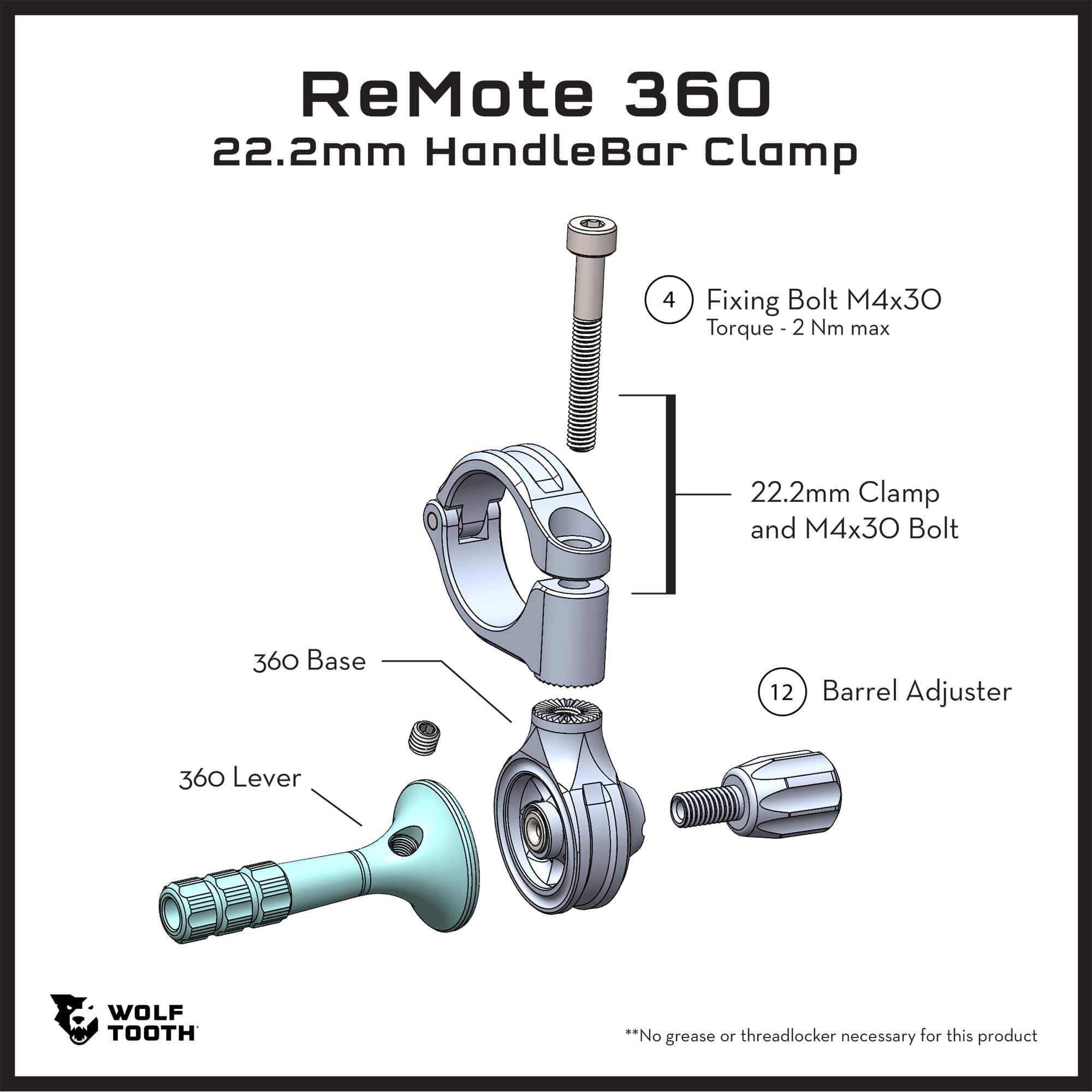 Exploded View Remote ReMote 360 Replacement Parts