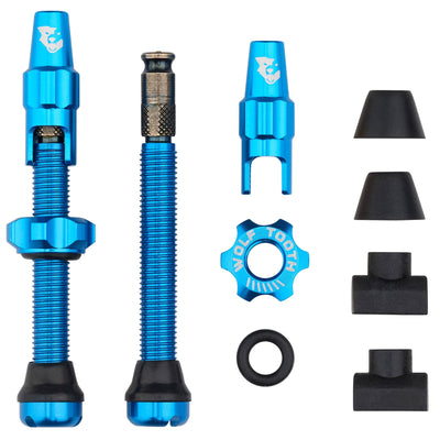 44mm / Blue Tubeless Valve Stem Kit for Clik Valve