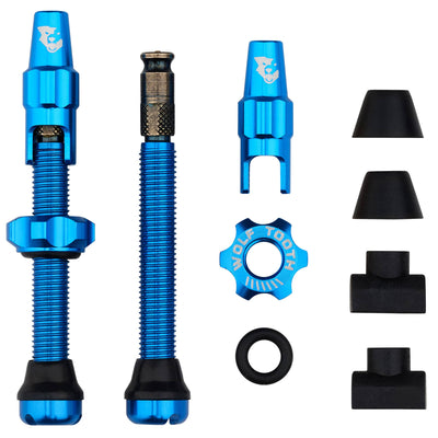 44mm / Blue Tubeless Valve Stem Kit for Clik Valve