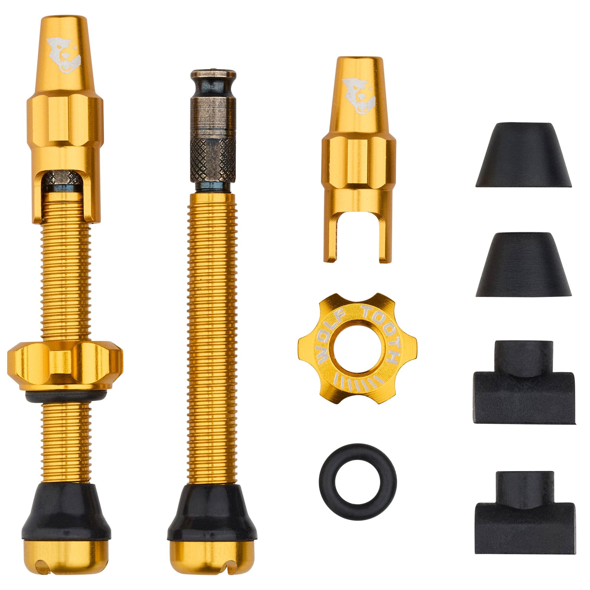 44mm / Gold Tubeless Valve Stem Kit for Clik Valve