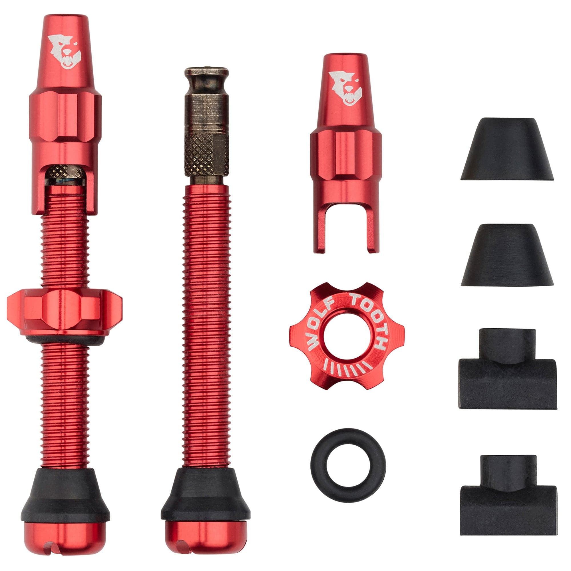 44mm / Red Tubeless Valve Stem Kit for Clik Valve