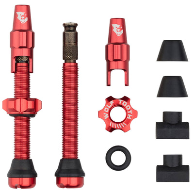 44mm / Red Tubeless Valve Stem Kit for Clik Valve