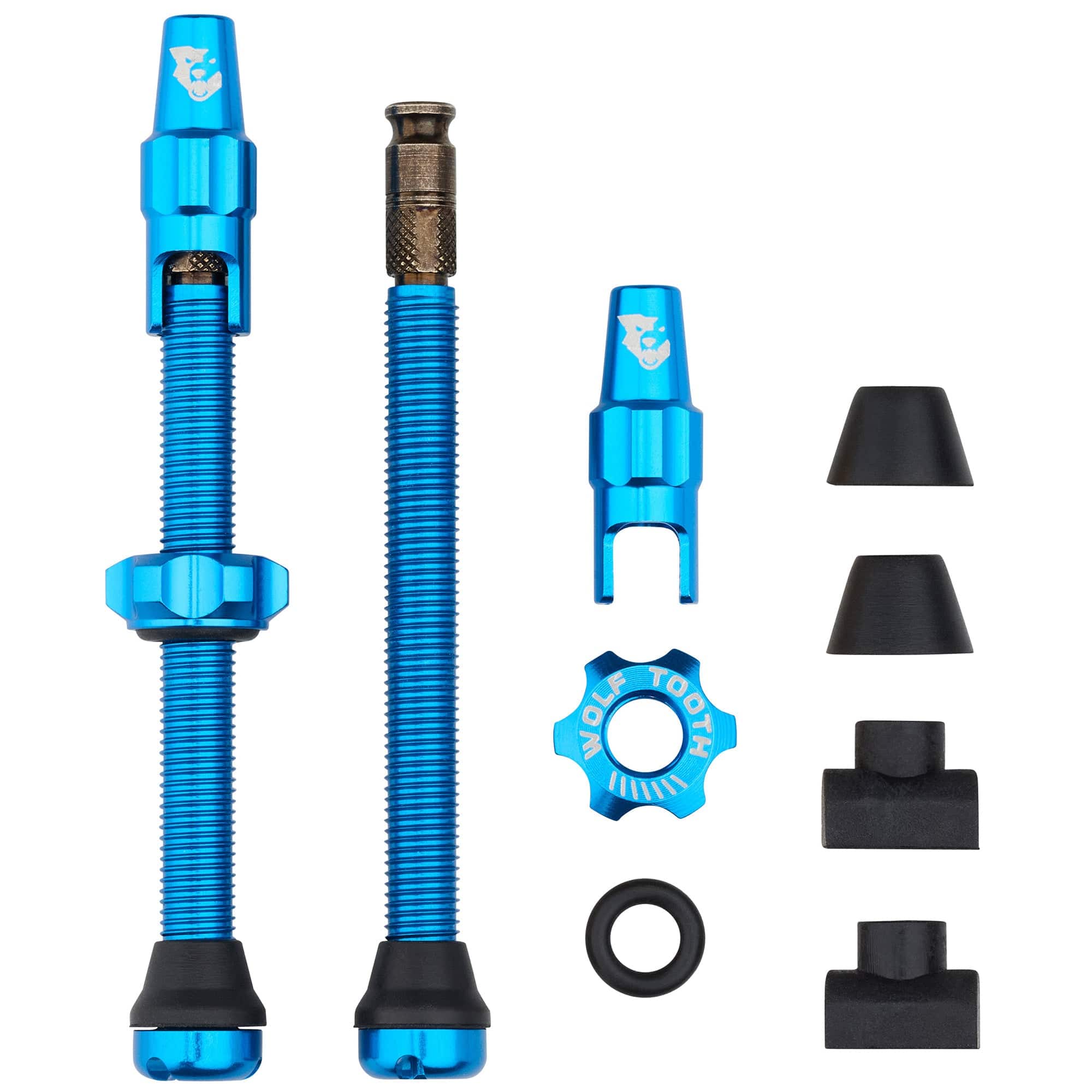 60mm / Blue Tubeless Valve Stem Kit for Clik Valve