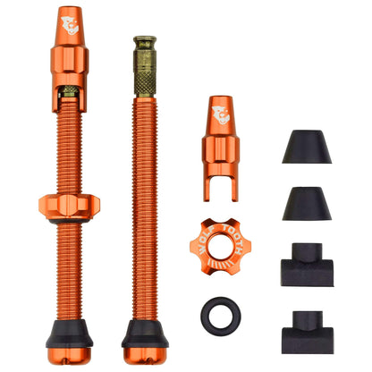 60mm / Orange Tubeless Valve Stem Kit for Clik Valve