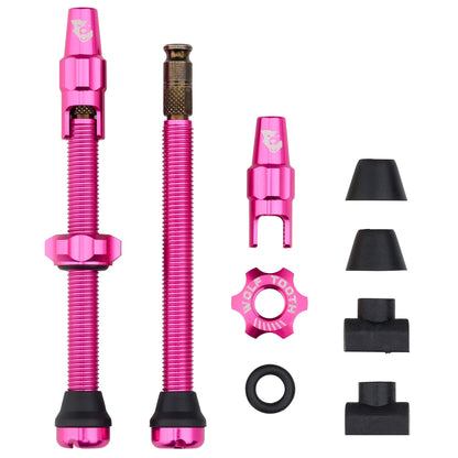 60mm / Pink Tubeless Valve Stem Kit for Clik Valve