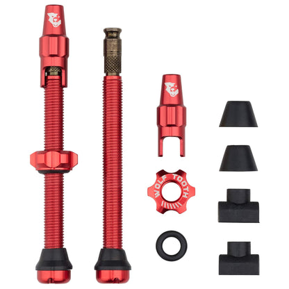 60mm / Red Tubeless Valve Stem Kit for Clik Valve