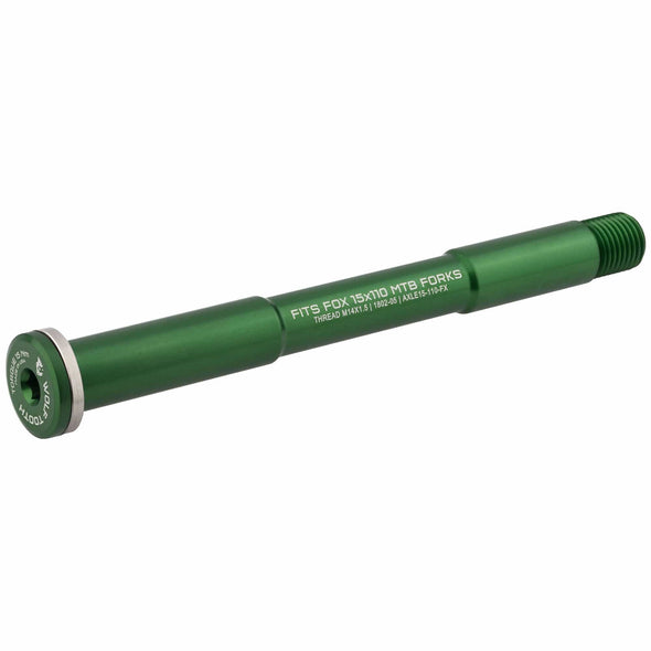 110mm / Boost / Green Front Axle for Fox Suspension Forks - Green