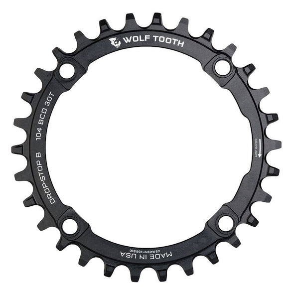 Black / 30T / Drop-Stop B 104 BCD Chainrings