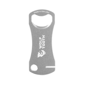 Silver / Aluminum Bottle Opener With Rotor Truing Slot - Silver