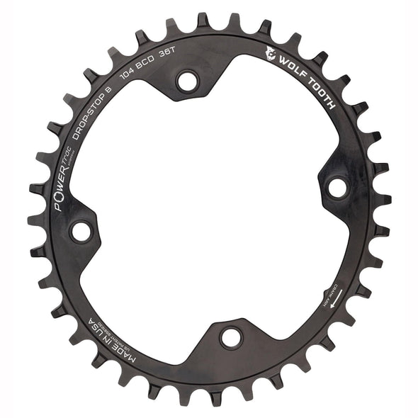 Black / 36T / Drop-Stop B Oval 104 BCD Chainrings