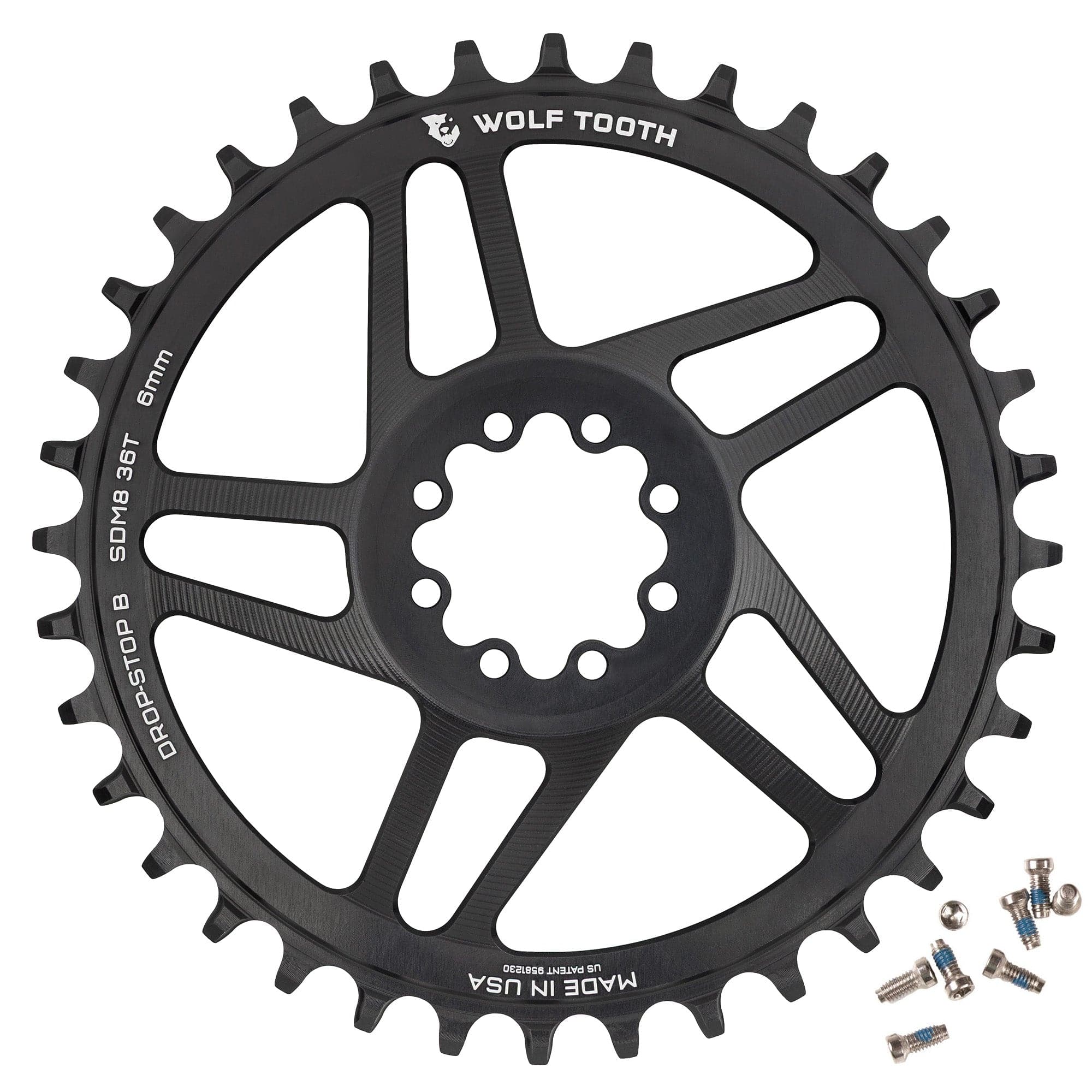 Direct Mount Chainrings for SRAM 8-Bolt Mountain Cranks - Wolf
