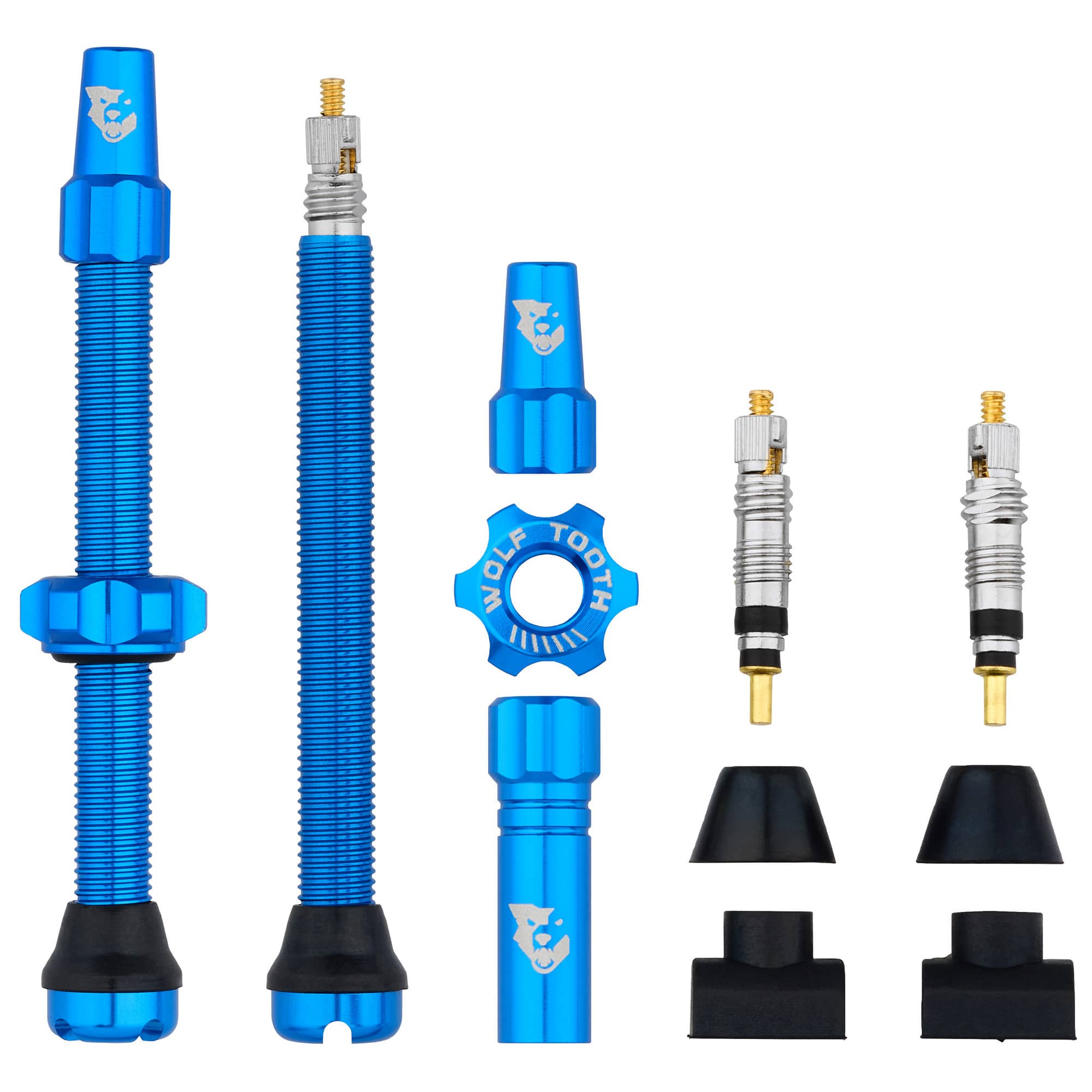 60mm / Blue Tubeless Presta Valve Stem Kit