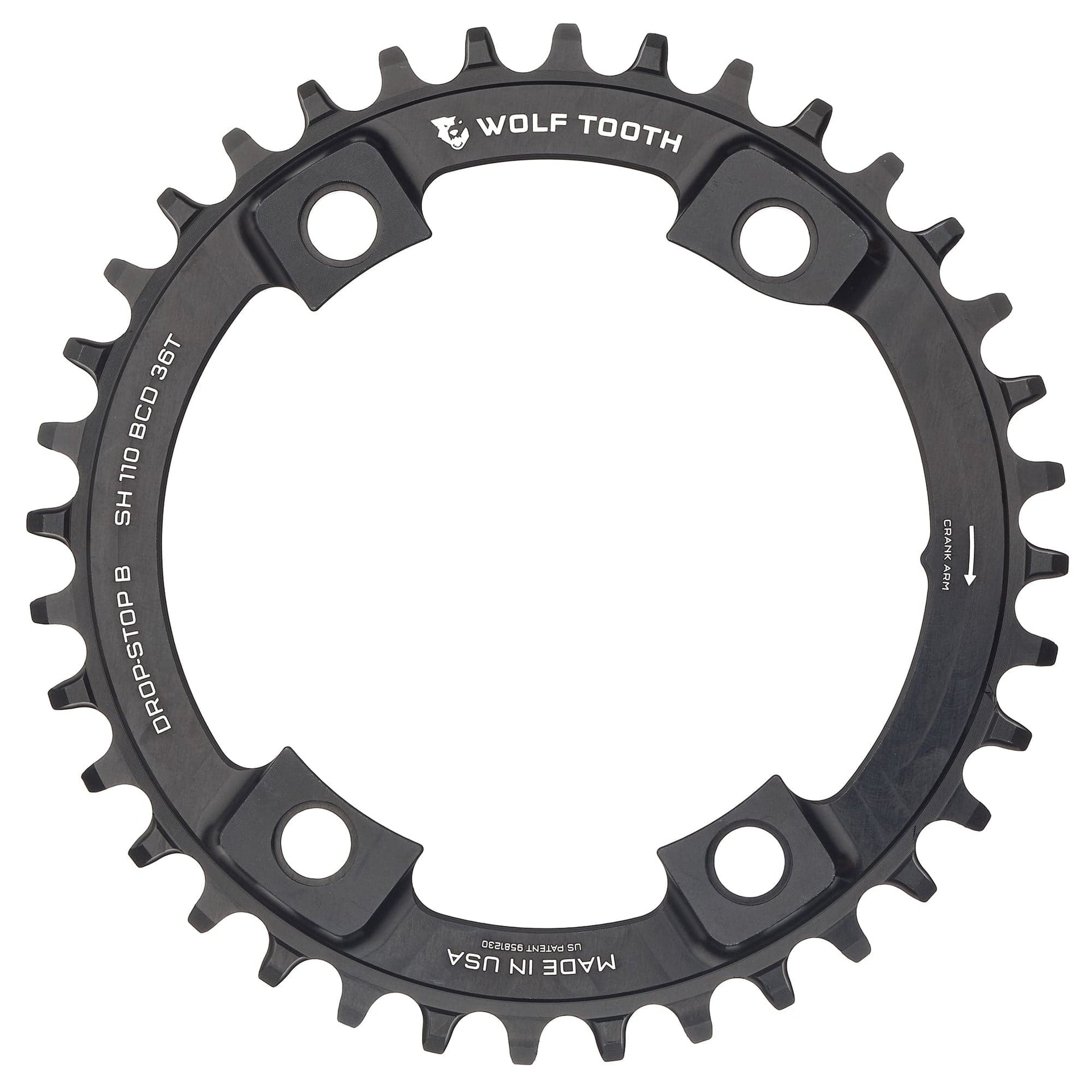 110 BCD Asymmetric 4 Bolt Chainrings Shimano Cranks
