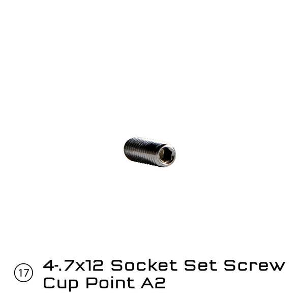 Replacement Parts / 17. 4-.7x12 Socket Set Screw Cup Point A2 ReMote Replacement Parts